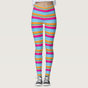 Cute magic colourful stripes leggings