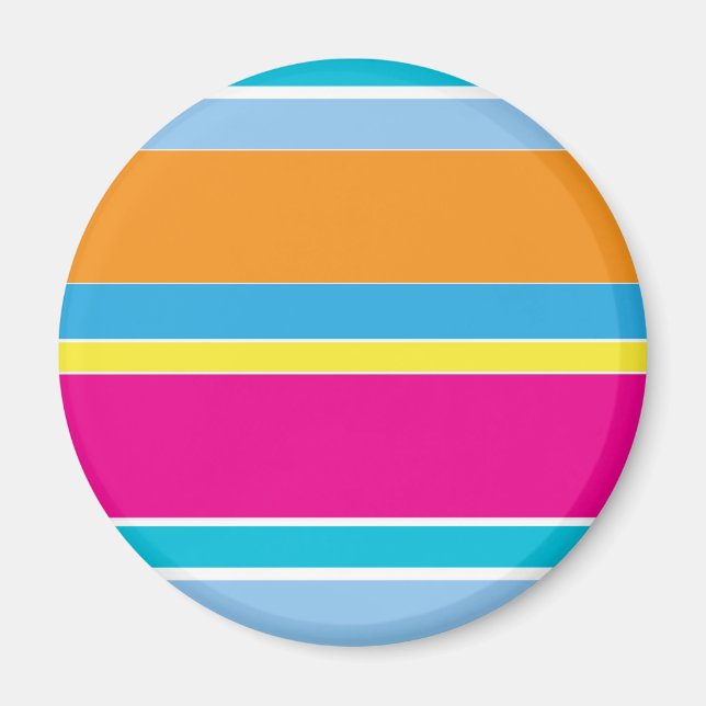 Cute magic colourful stripes magnet (Front)