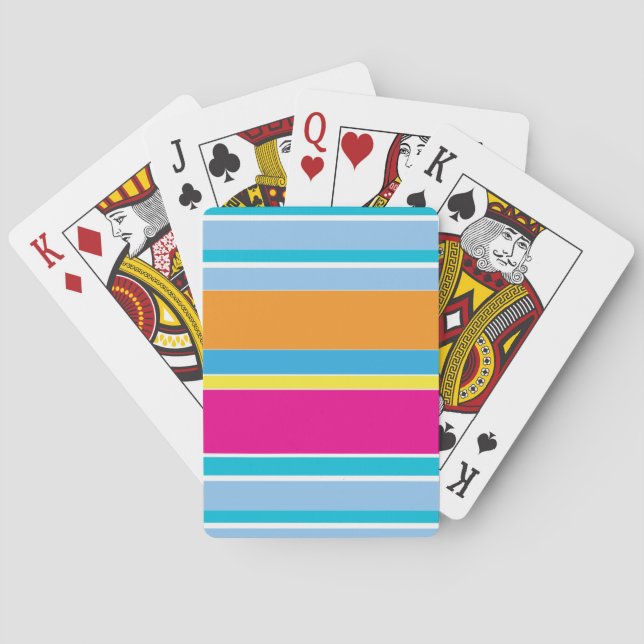 Cute magic colourful stripes playing cards (Back)