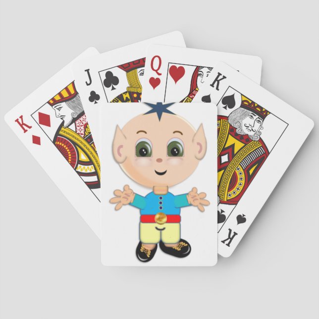 Cute magic elf playing cards (Back)