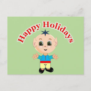Cute magic elf postcard