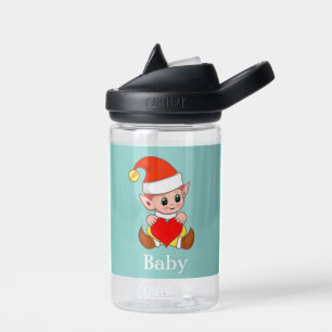 Cute Magic Elf with Heart on Light Blue Water Bott Water Bottle