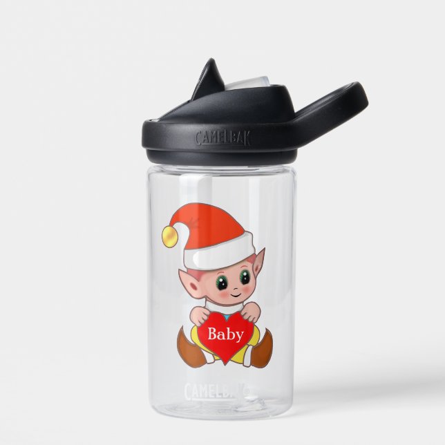 Cute Magic Elf with Heart Water Bottle (Left)