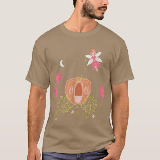 Cute Magic Fairy Wish Stick Pumpkin Coach Christma T-Shirt