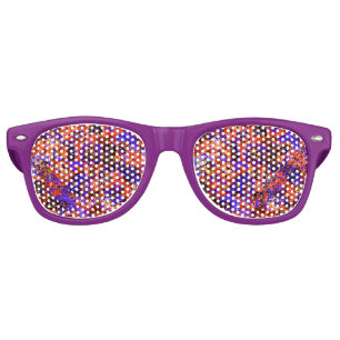 Cute magic floral pattern retro sunglasses
