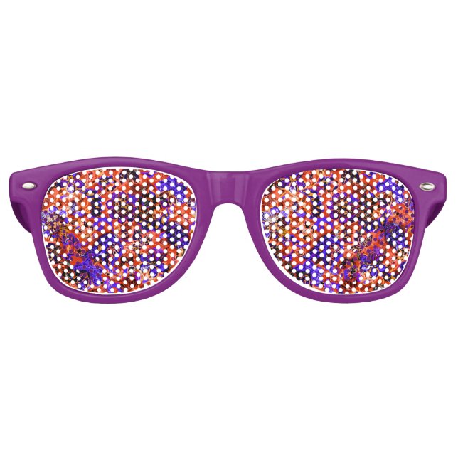 Cute magic floral pattern retro sunglasses (Front)