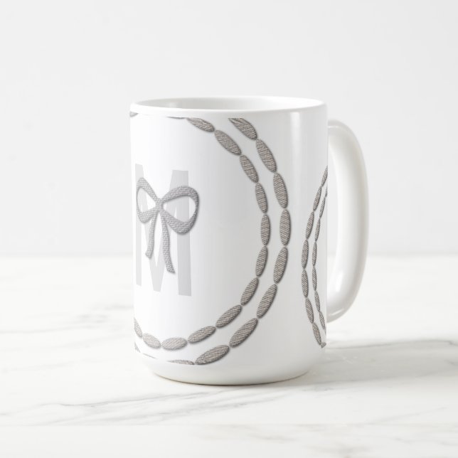 Cute Magic Silver Bows  Baby Shower Mug (Front Right)