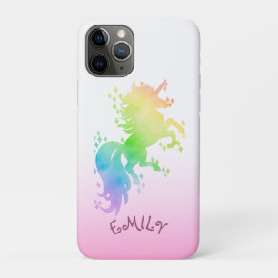 Cute magic watercolor rainbow unicorn Case-Mate iPhone case
