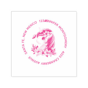 Cute & Magical Baby Unicorn with Big Eyes Self-inking Stamp
