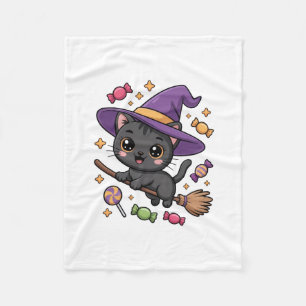 Cute Magical Cat Fleece Blanket