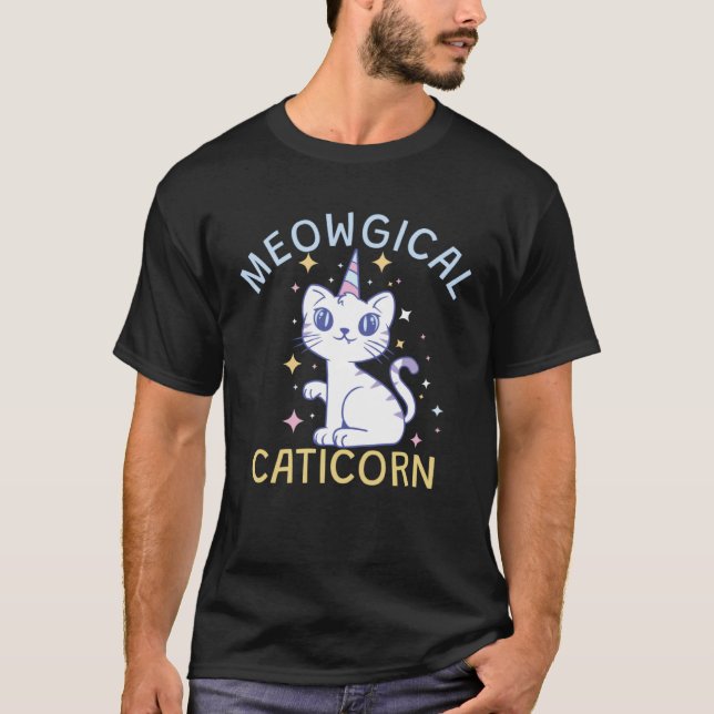 Cute Magical Caticorn T-Shirt (Front)