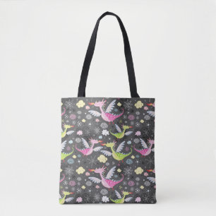 Cute Magical  Dragons Tote Bag