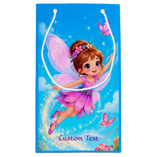 Cute Magical Flower Fairy Birthday Custom Small Gift Bag