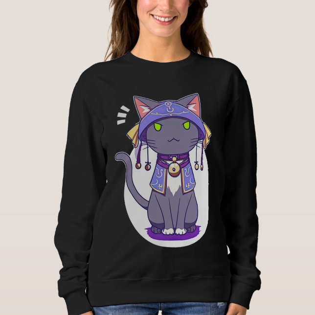 Cute Magical Kitty Unleash Your Fantasy Power with Sweatshirt (Front)