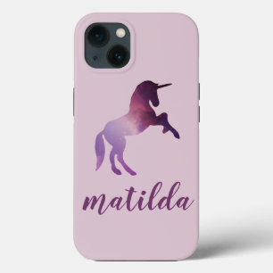 cute magical purple unicorn iPhone 13 case