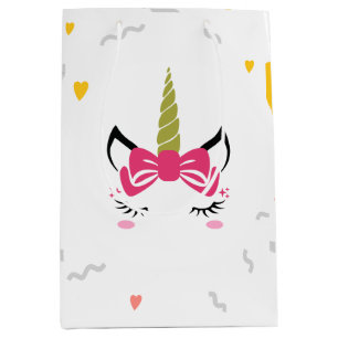 Cute Magical Sleeping Unicorn Medium Gift Bag