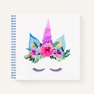 Cute Magical Unicorn Face Notebook