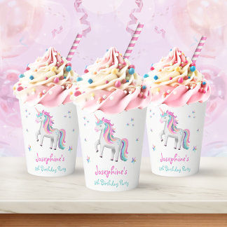 Cute Magical Unicorn Kids' Birthday Paper Cups
