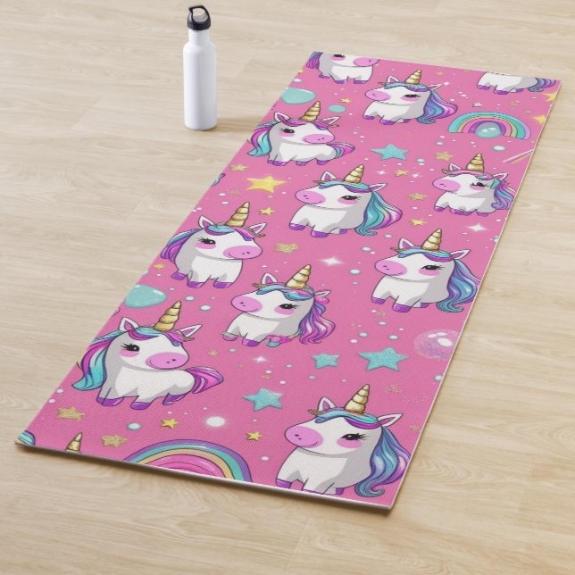Cute magical unicorn pattern rainbow for her yoga mat (In Situ)
