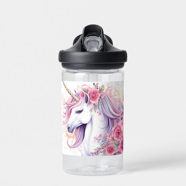 Cute Magical Unicorn Water Bottle (Front)
