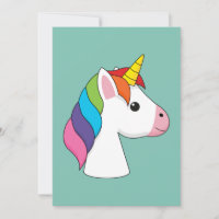 Cute Magical Unicorn with Colourful Hair