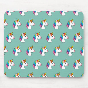 Cute Magical Unicorn with Colourful Hair Mouse Pad