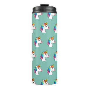 Cute Magical Unicorn with Colourful Hair Thermal Tumbler
