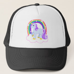 Cute Magical Unicorn with rainbow (Customisable!) Trucker Hat