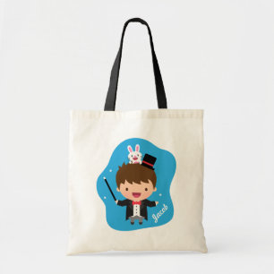 Cute Magician Boy Magic Bunny Trick Personalised Tote Bag