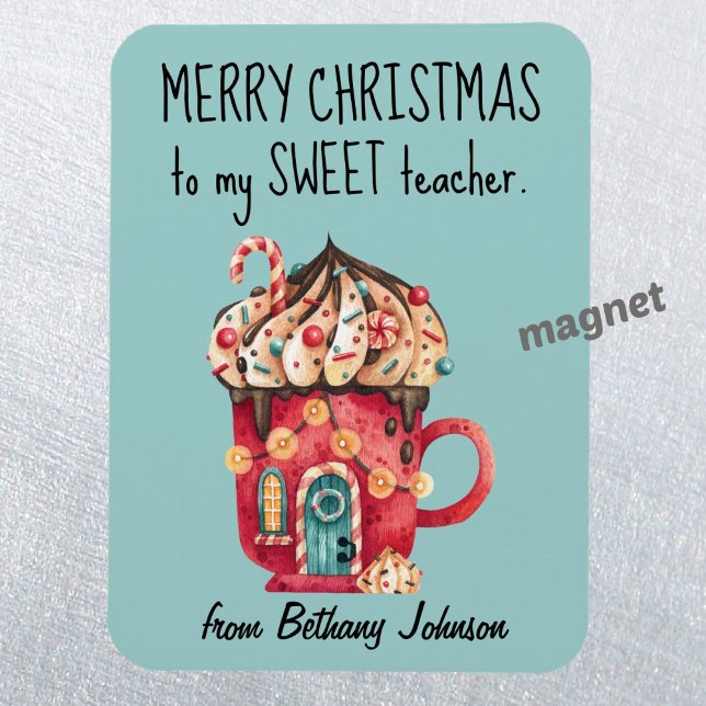 Cute Magnet for Sweet Teacher Merry Christmas (Creator Uploaded)