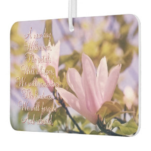 Cute magnolia flowers car air freshener