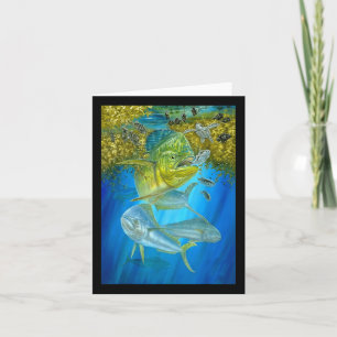 Cute Mahi Mahi Fishing Fish Tuna And Turtle Card