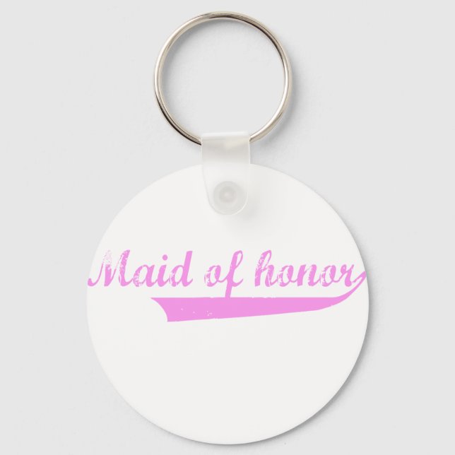 cute "Maid of Honour" design Key Ring (Front)