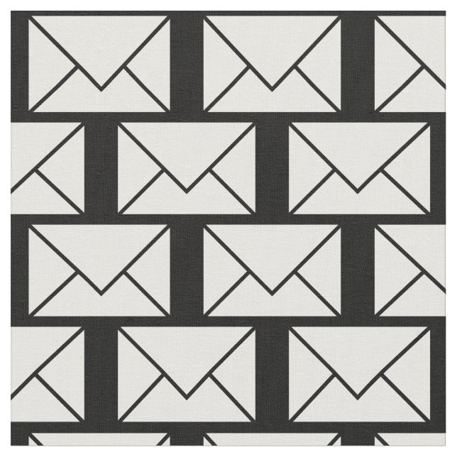 Cute Mail Letters Envelopes Fabric (Close Up)