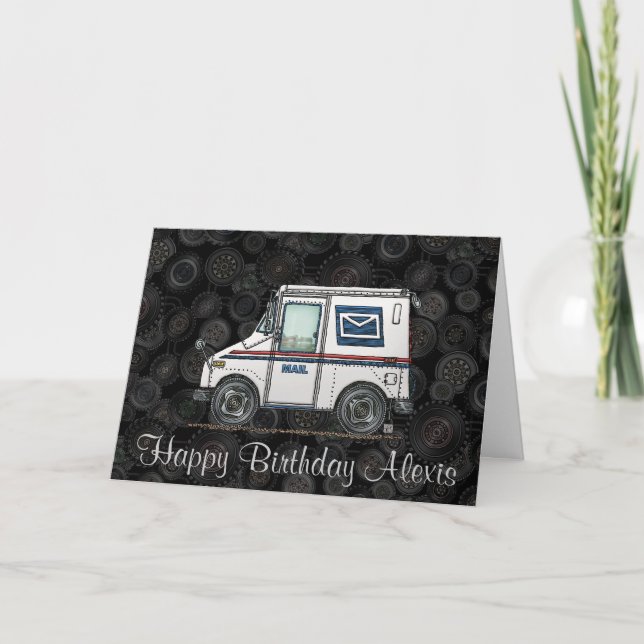Cute Mail Truck Card (Front)