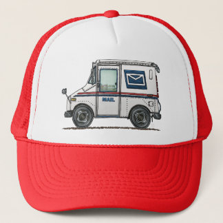 Cute Mail Truck Trucker Hat
