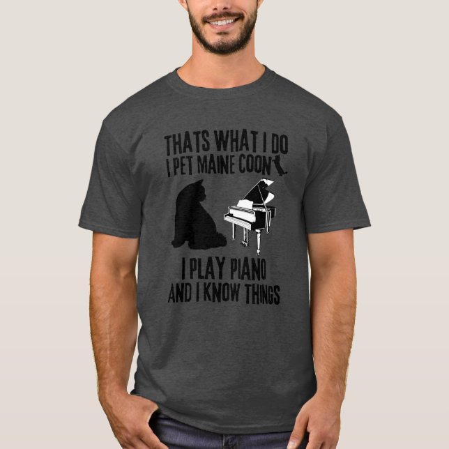 Cute Maine Coon Cat Lover T-Shirt (Front)