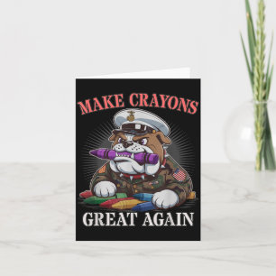 Cute Make Crayons Great Soldier Brother Military Card