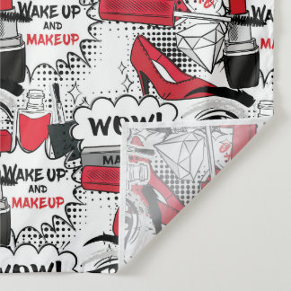 Cute Makeup Girl – kawaii Beauty and Glam Fashion Tapestry