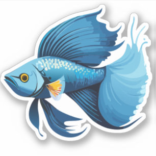Cute Male Beta Fish Cartoon Charactor