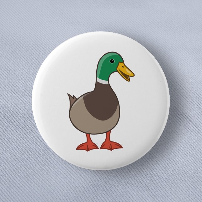 Cute Mallard Duck 6 Cm Round Badge (Creator Uploaded)
