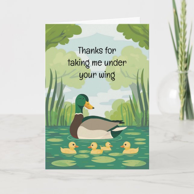 Cute Mallard Duck Father’s Day Announcement (Front)
