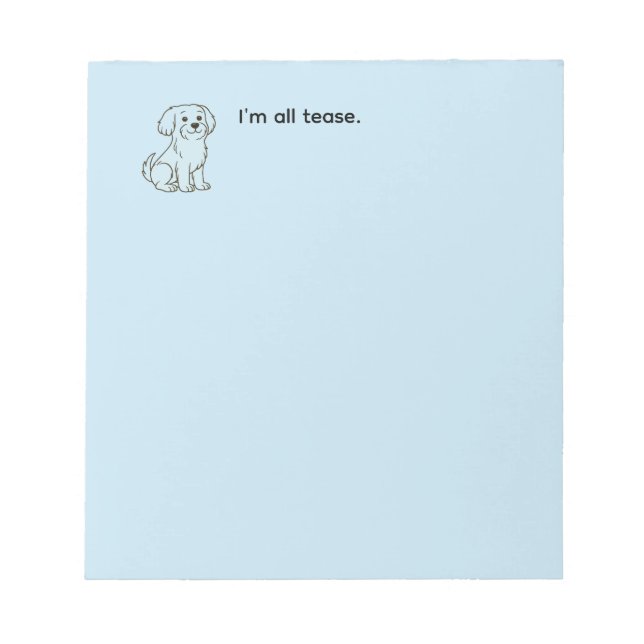 Cute Maltese Dog Notepad (Front)