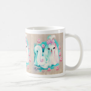 Cute Maltese Puppy Dog White Coffee Mug
