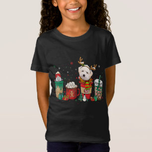 Cute Maltipoo Dog Christmas Coffee Pyjamas Xmas T-Shirt
