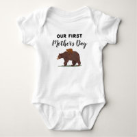 Cute Mama Baby Bear 1st Mother's Day 