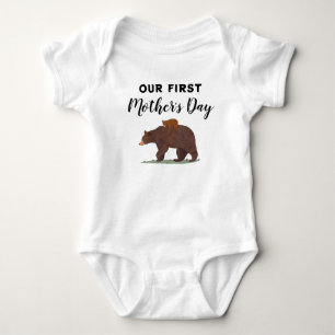 Cute Mama Baby Bear 1st Mother's Day  Bodysuit