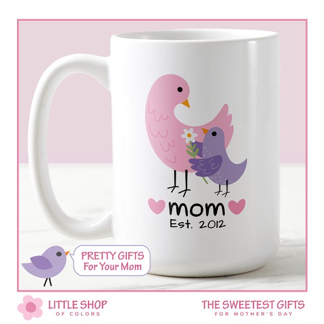 Cute Mama Baby Bird Mother’s Day Coffee Mug (Creator Uploaded)