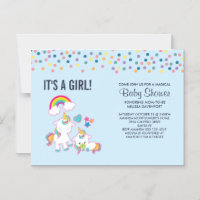 Cute Mama & Baby Unicorn Magical Baby Shower