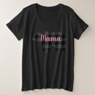 Cute Mama bear design mothers day gift black  Plus Size T-Shirt